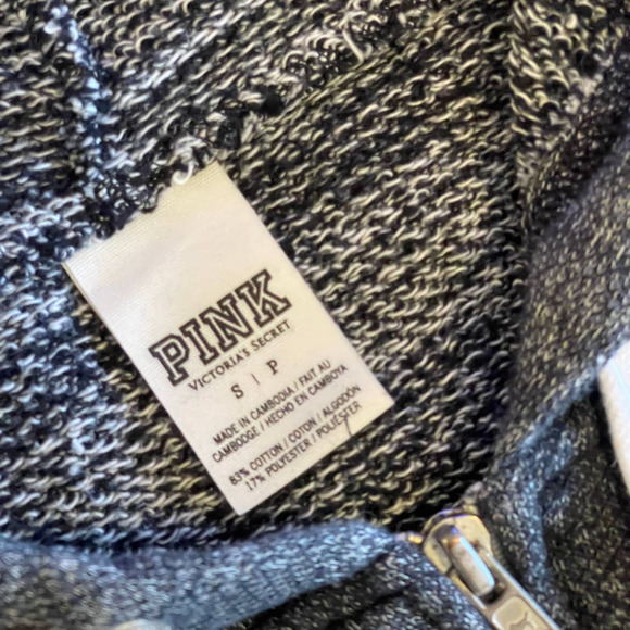 Pink Women's Hoodie Zipper Up Front Logo Size Small - Picture 3 of 6